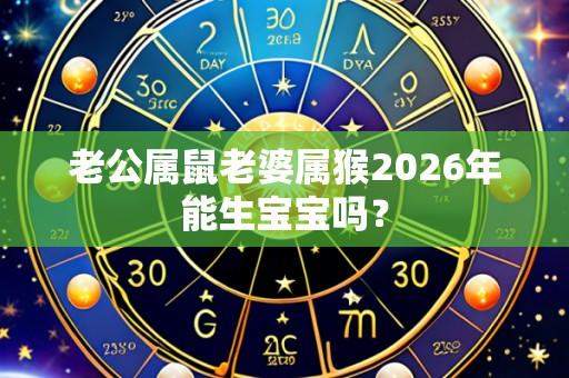 老公属鼠老婆属猴2026年能生宝宝吗?