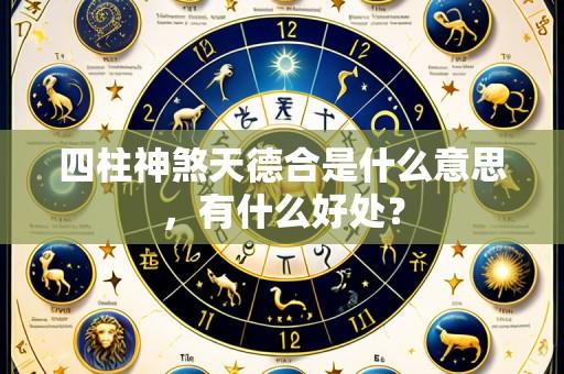 四柱神煞天德合是什么意思,有什么好处?