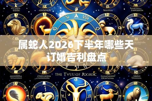 属蛇人2026下半年哪些天订婚吉利盘点