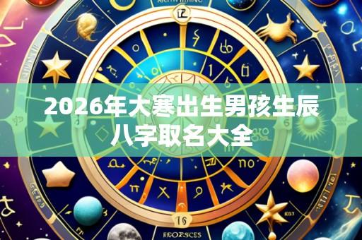2026年大寒出生男孩生辰八字取名大全