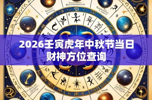 2026壬寅虎年中秋节当日财神方位查询