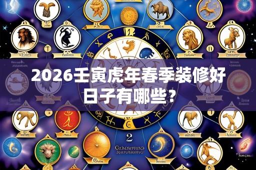 2026壬寅虎年春季装修好日子有哪些?