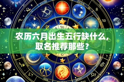 农历六月出生五行缺什么,取名推荐那些?