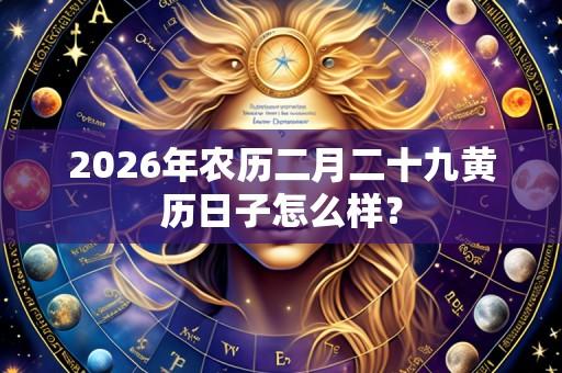 2026年农历二月二十九黄历日子怎么样？