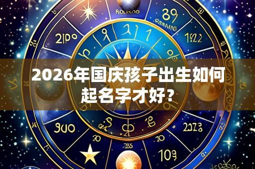 2026年国庆孩子出生如何起名字才好？