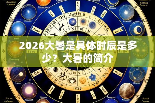 2026大暑是具体时辰是多少?大暑的简介