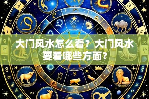大门风水怎么看?大门风水要看哪些方面?