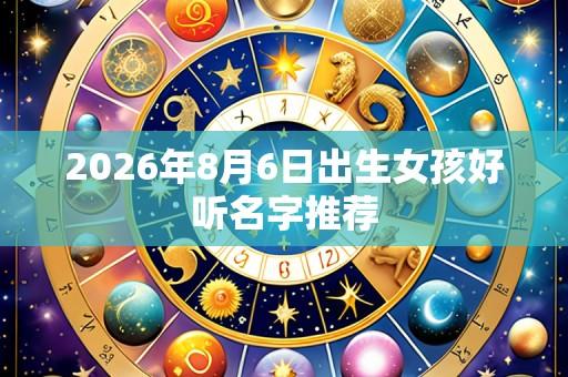 2026年8月6日出生女孩好听名字推荐