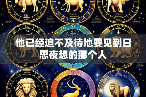 他已经迫不及待地要见到日思夜想的那个人