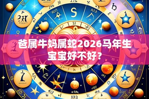 爸属牛妈属蛇2026马年生宝宝好不好?
