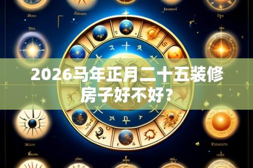 2026马年正月二十五装修房子好不好?