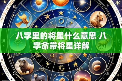 八字里的将星什么意思 八字命带将星详解