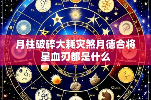 月柱破碎大耗灾煞月德合将星血刃都是什么