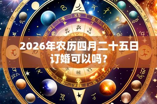 2026年农历四月二十五日订婚可以吗?