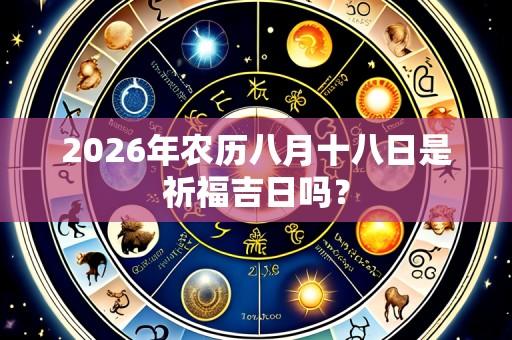 2026年农历八月十八日是祈福吉日吗?