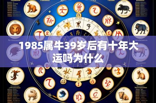 1985属牛39岁后有十年大运吗为什么