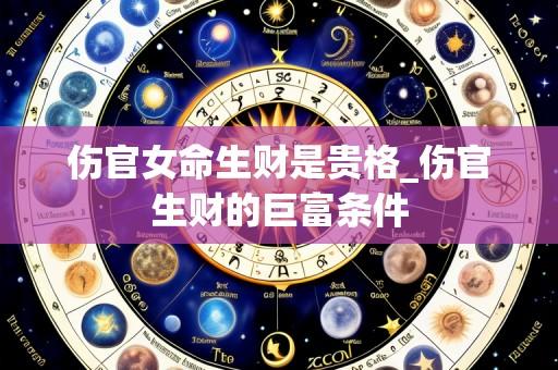 伤官女命生财是贵格_伤官生财的巨富条件