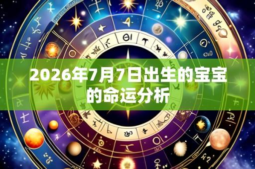 2026年7月7日出生的宝宝的命运分析
