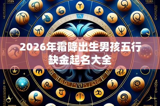 2026年霜降出生男孩五行缺金起名大全
