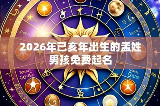2026年己亥年出生的孟姓男孩免费起名