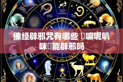 佛经辟邪咒有哪些 唵嘛呢叭咪吽能辟邪吗