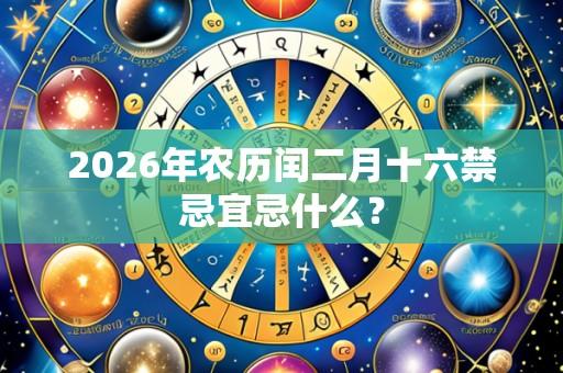 2026年农历闰二月十六禁忌宜忌什么?