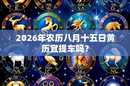 2026年农历八月十五日黄历宜提车吗？