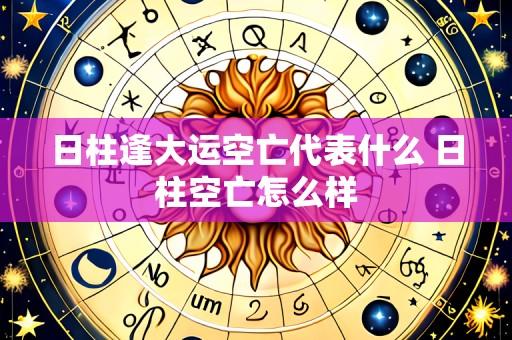 日柱逢大运空亡代表什么 日柱空亡怎么样