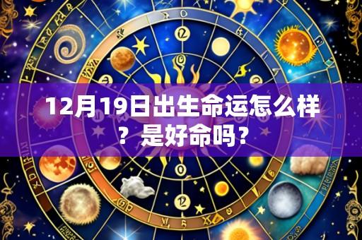 12月19日出生命运怎么样?是好命吗?