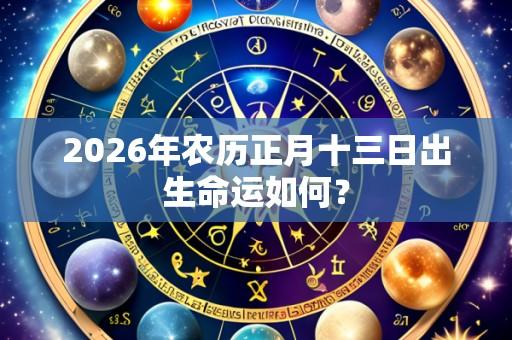 2026年农历正月十三日出生命运如何?