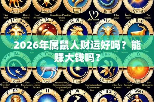 2026年属鼠人财运好吗?能赚大钱吗?