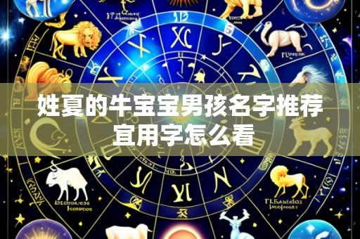 姓夏的牛宝宝男孩名字推荐 宜用字怎么看