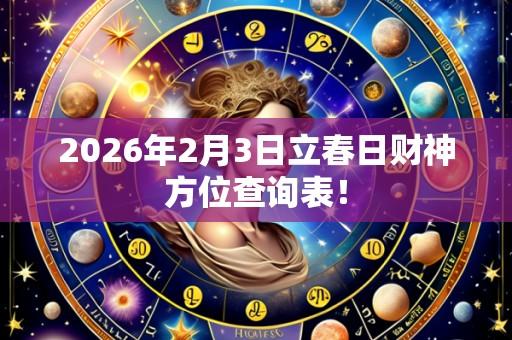 2026年2月3日立春日财神方位查询表！