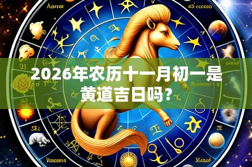 2026年农历十一月初一是黄道吉日吗?