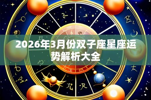 2026年3月份双子座星座运势解析大全