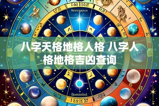 八字天格地格人格 八字人格地格吉凶查询