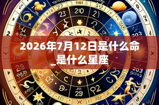 2026年7月12日是什么命_是什么星座