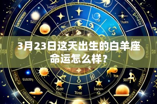 3月23日这天出生的白羊座命运怎么样?