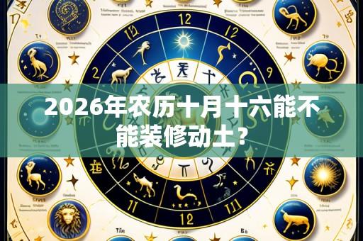 2026年农历十月十六能不能装修动土?
