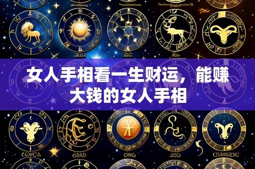 女人手相看一生财运,能赚大钱的女人手相