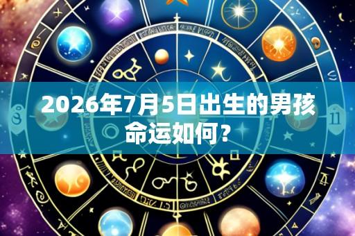 2026年7月5日出生的男孩命运如何?