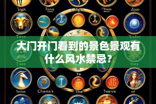 大门开门看到的景色景观有什么风水禁忌?