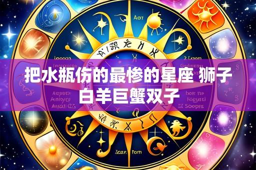 把水瓶伤的最惨的星座 狮子白羊巨蟹双子