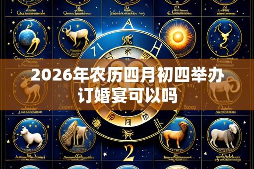 2026年农历四月初四举办订婚宴可以吗