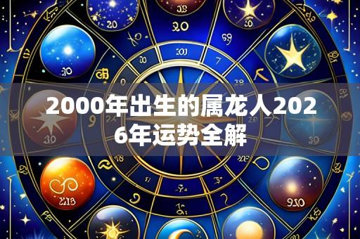 2000年出生的属龙人2026年运势全解