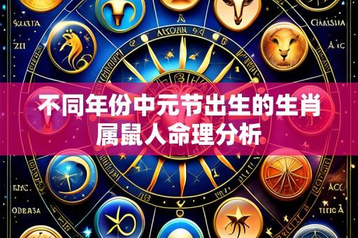 不同年份中元节出生的生肖属鼠人命理分析