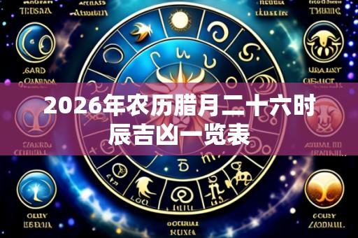 2026年农历腊月二十六时辰吉凶一览表
