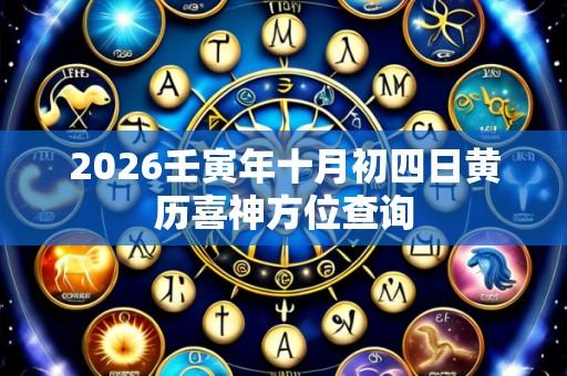 2026壬寅年十月初四日黄历喜神方位查询