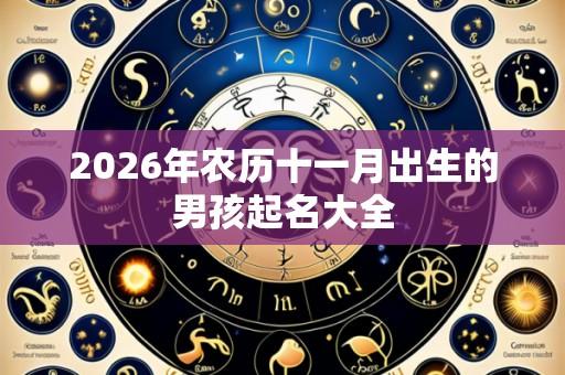 2026年农历十一月出生的男孩起名大全