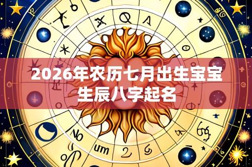 2026年农历七月出生宝宝生辰八字起名